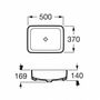 Умывальник накладной Roca Inspira Square 50x37, белый, 327530000