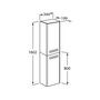 Шкаф-пенал Roca Gap ZRU9302883 34,5x20x160 R, белый