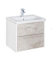 Тумба под раковину Roca Ronda ZRU9303003 70 см бетон/белый глянец