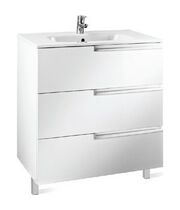 Тумба под умывальник Roca Victoria Nord Ice Edition, 80,5x46x86.5, глянцевый белый, ZRU9302835