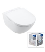 Подвесной унитаз Villeroy& Boch Subway 3.0 56x37, с сиденьем, 4670TS01