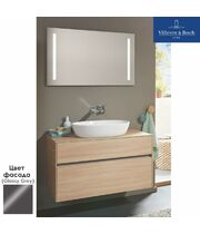 Комплект мебели Villeroy&Boch CHIC LS с зеркалом, 100 см, серый, SCHI01FPR1