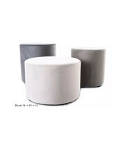 Комплект SIGNAL DOTI Velvet I (3 пуфа) светло-серый/серый/темно-серый