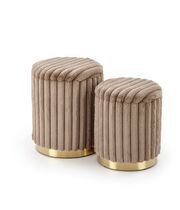 Комплект HALMAR FIDO (2 пуфа) капучино/золотой