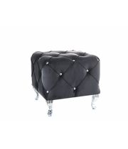 Пуф SIGNAL HESTIA K Velvet Bluvel 19 черный/серебряный