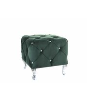 Пуф SIGNAL HESTIA K Velvet Bluvel 78 зеленый/серебряный