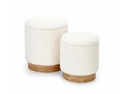 Комплект HALMAR CANCUN (2 пуфа) кремовый/нату..