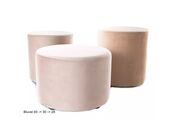 Комплект SIGNAL DOTI Velvet II (3 пуфа) светл..