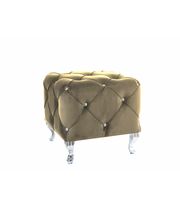 Пуф SIGNAL HESTIA K Velvet Bluvel 28 бежевый/серебряный