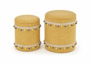 Комплект HALMAR GRADO (2 пуфа) желтый..