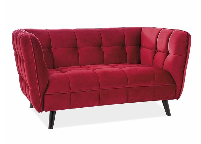 Диван SIGNAL CASTELLO 2 Velvet Bluvel 59 бордовый/венге