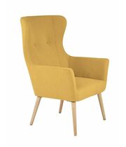 Кресло HALMAR COTTO горчичный/натуральный