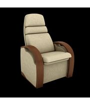 Кресло-реклайнер Sheffilton SHT-AMS32 артикул SHT-КР01 крем-брюле/темный орех