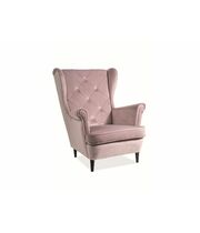 Кресло SIGNAL LADY Velvet Bluvel 52 античный розовый/венге