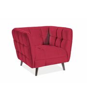 Кресло SIGNAL CASTELLO 1 Velvet Bluvel 59 бордовый/венге