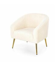 Кресло HALMAR GRIFON кремовый/золотой