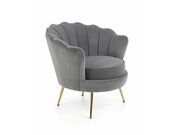 Кресло HALMAR AMORINITO серый/золотой..