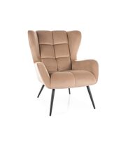 Кресло SIGNAL LOUIS Velvet 28 бежевый/черный