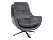 Кресло SIGNAL VIVIEN Velvet серый/черный..
