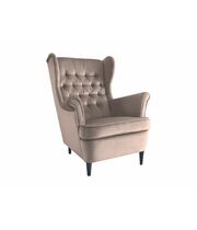 Кресло SIGNAL HARRY Velvet Bluvel 28 бежевый/венге