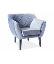 Кресло SIGNAL KARO 1 Velvet Bluvel 14 серый/венге