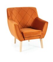 Кресло SIGNAL KIER 1 Velvet Bluvel 4215 корица/бук