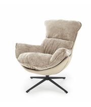 Кресло HALMAR LOBSTER бежевый/черный