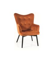 Кресло SIGNAL CARMEN Velvet Bluvel 4215 корица/черный мат