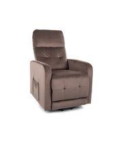 Кресло SIGNAL OTUS II Velvet Bluvel 38 раскладное, капучино