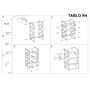 Стеллаж SIGNAL TABLO R4 дуб/т.коричневый, 140/60/40