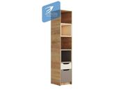 Стеллаж МК Стиль RICH СЖ-001 дуб Крафт золото..