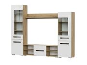 Стенка NN Мебель МГС 6 Дуб золотой/Белый глян..