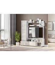 Стенка NN Мебель МГС 9 Белый/Цемент светлый