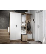 Прихожая ДСВ Дуся 1.7 Дуб бунратти/Белый бриллиант