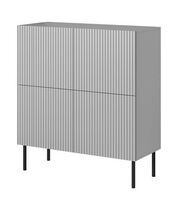 Комод HALMAR ASENSIO KM-2 светло-серый/черный