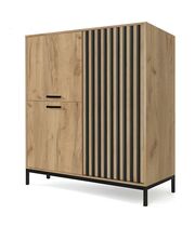 Комод HALMAR LAMINO KM-2 дуб крафт/черный