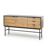 Комод HALMAR MURANO KM-1 дуб артизан/черный