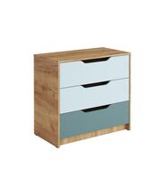 Комод МК Стиль RICH КМ-001 ЛДСП дуб крафт золотой/кенди/сумеречный голубой