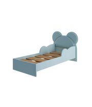 Кровать МК Стиль ДЖЕРСИ КР-001 МИШКА (мята) Шиншилла серая/матовая Скай TS 841-SFT FT (GREENWOOD)