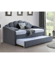 Кровать SIGNAL BELLA Velvet Bluvel 14 серый 90/200