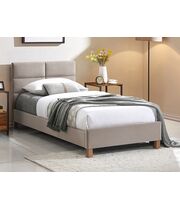 Кровать SIGNAL SIERRA Velvet Bluvel 28 бежевый/дуб, 90/200