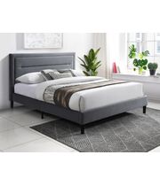 Кровать SIGNAL MALAGA Velvet Bluvel 14 серый/черный 160/200