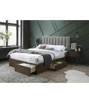 Кровать HALMAR GORASHI серый/орех, 160/200