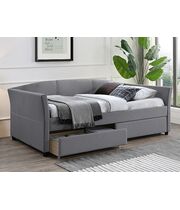 Кровать SIGNAL LANTA tap. 142 серый/черный, 90/200