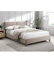 Кровать SIGNAL SIERRA Velvet Bluvel 28 бежевый/дуб, 140/200
