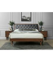 Кровать HALMAR CASSIDY серый/орех, 140/200