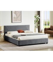 Кровать SIGNAL COLUMBIA Velvet tap. 192 серый, 160/200