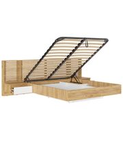 Спальный комплект МК Стиль БОСТОН 1,6х2,0 дуб крафт золотой/глянцевая белый