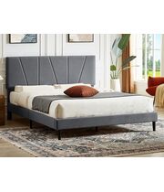 Кровать SIGNAL SAVANA Velvet tap. 192 серый, 140/200