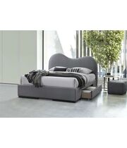 Кровать HALMAR AMBER серый, 160/200